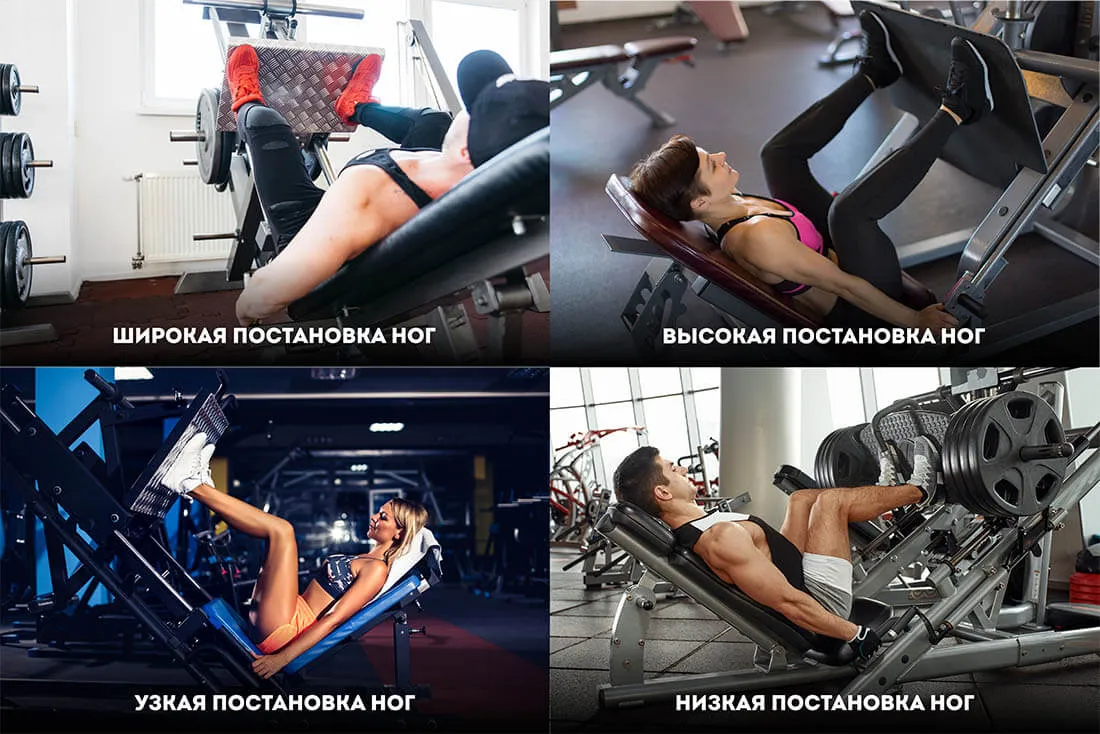 Постановка ног в жиме лежа