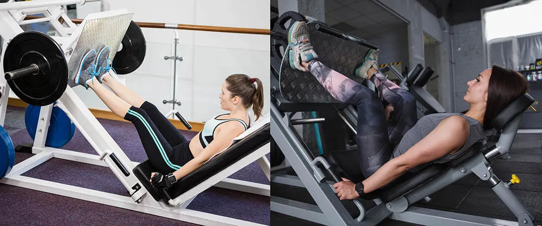 Как ставить стопы при выполнении жима ногами лежа