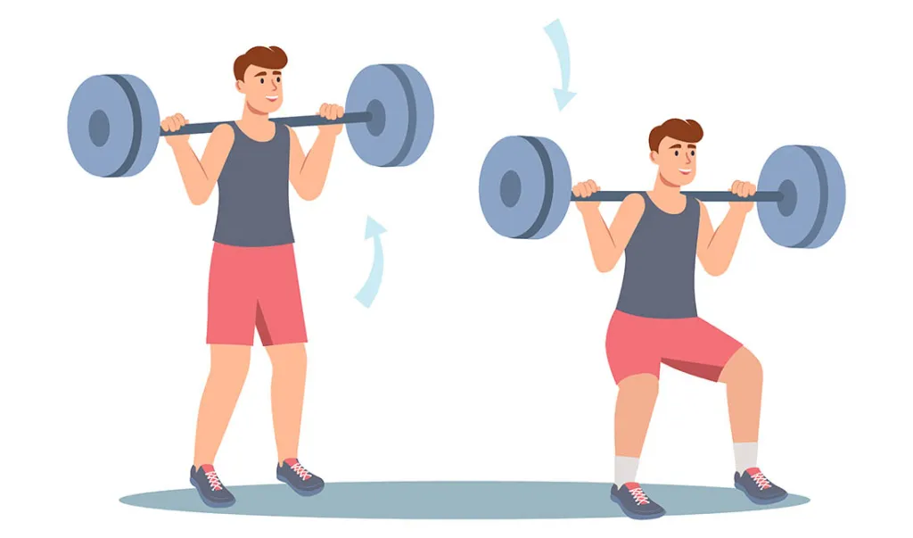Техника выполнения приседаний со штангой