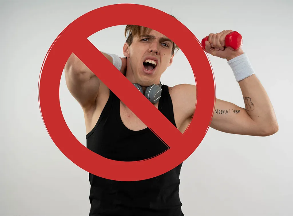 Противопоказания к жиму гантелей