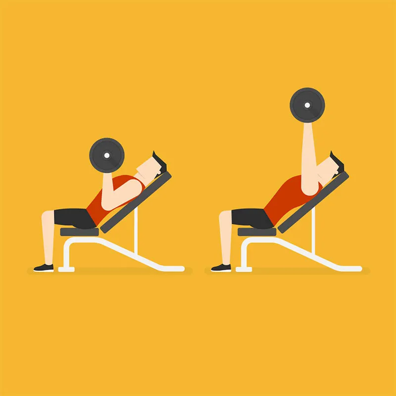 жим штанги из полусидячего положения