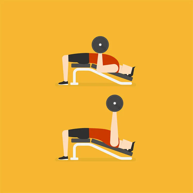 Жим штанги со скамьи