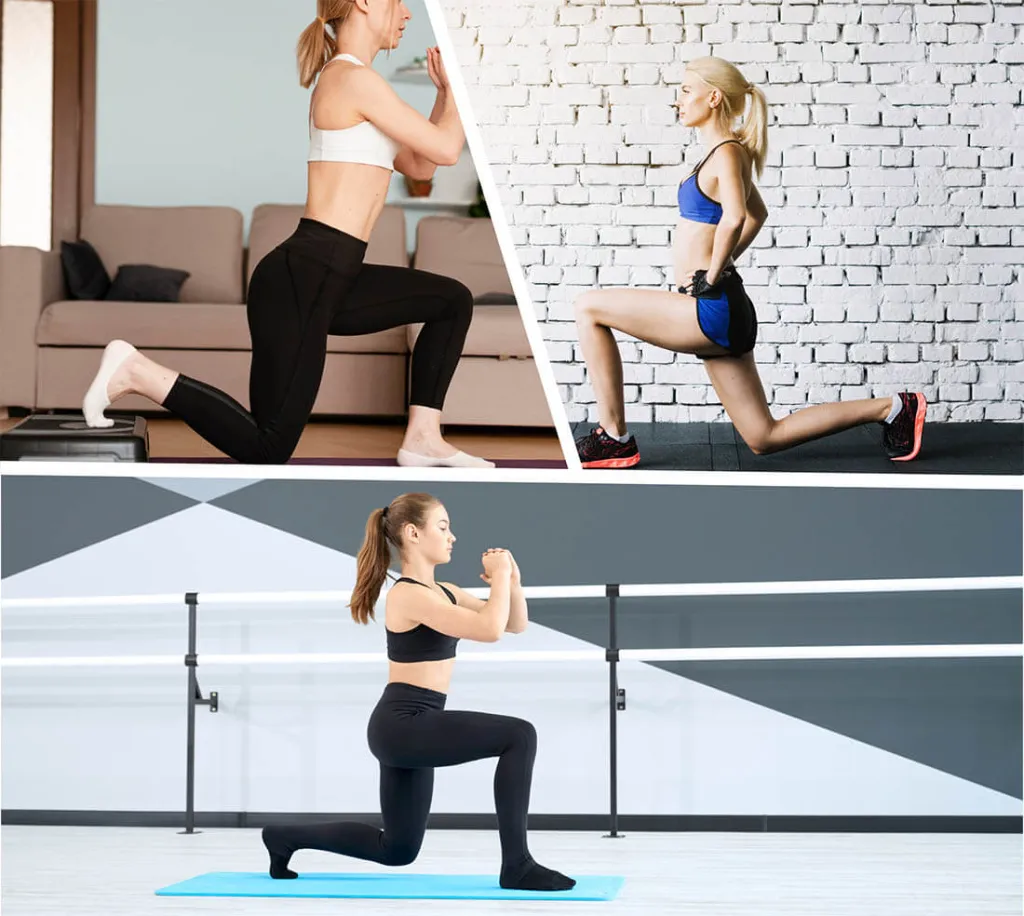 Варианты выполнения выпадов вперед